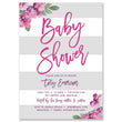 Load image into Gallery viewer, "Tory" Pink + Purple Blooms Baby Shower Invitation