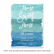 Load image into Gallery viewer, "Tory" Blue Watercolor Housewarming Party Invitation
