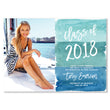 Load image into Gallery viewer, "Tory" Turquoise Blue Watercolor Graduation Annoucement