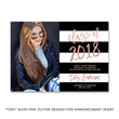 Load image into Gallery viewer, "Tory" Blush Pink Glitter Graduation Announcement