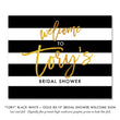 Load image into Gallery viewer, "Tory" Black White & Gold Engagement Party Invitation