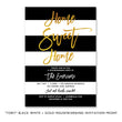 Load image into Gallery viewer, "Tory" Black White & Gold Housewarming Party Invitation