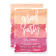 Load image into Gallery viewer, "Tory" Pink Ombre Watercolor Graduation Party Invitation