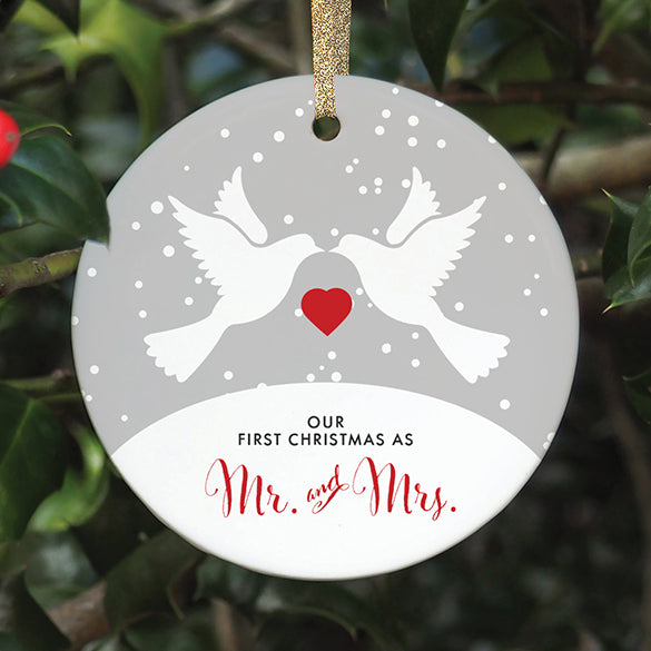 First Christmas as Mr and Mrs Ornament, Personalized | 35