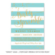Load image into Gallery viewer, "Wendy" Aqua Stripe Baby Sprinkle Invitation