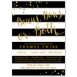 Load image into Gallery viewer, "Wendy" Black Stripe Twin Baby Shower Invitation