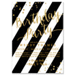 Load image into Gallery viewer, "Wendy" Black Stripe + Gold Birthday Party Invitation