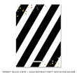 Load image into Gallery viewer, "Wendy" Black Stripe + Gold Birthday Party Invitation
