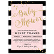 Load image into Gallery viewer, "Wendy" Blush Pink + Stripe Baby Shower Invitation
