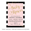 Load image into Gallery viewer, "Wendy" Blush Pink + Stripe Baby Shower Invitation