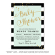 Load image into Gallery viewer, "Wendy" Mint + Stripe Baby Shower Invitation