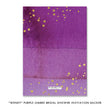 Load image into Gallery viewer, Elegant ombre purple and gold bridal shower invitations with a modern lavender hue and bold gold typography.