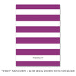 Load image into Gallery viewer, Chic Silver Dots and Purple Stripes Bridal Shower Invitation with bold silver font and glamorous design.