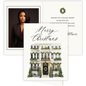 Chic City Townhome Real Estate Agent Photo Holiday Cards