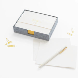 Desk Jotter Notecards, Chambray