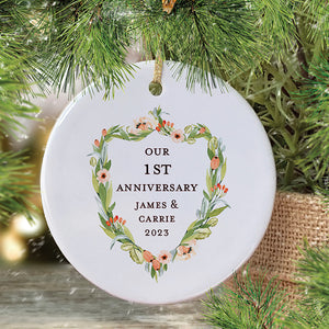 Anniversary Christmas Ornament, Personalized | 405