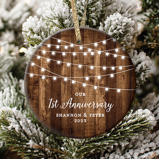 Our 1st Anniversary Ornament, Personalized | 543