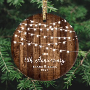 Our 6th Anniversary Ornament, Personalized | 548