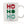 Load image into Gallery viewer, Vibrant green and red “HO HO HO” merry Christmas mug on a white ceramic mug with a glossy finish by Digibuddha

