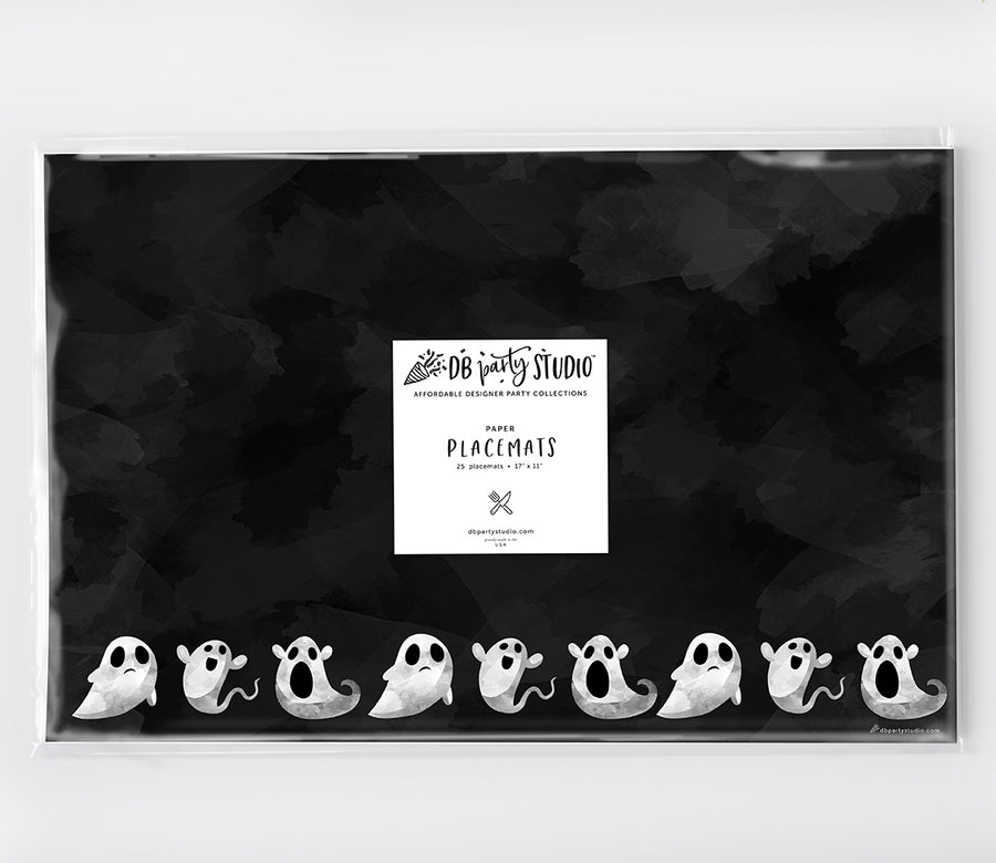 Scary and Cute Ghost Halloween Placemats Digibuddha