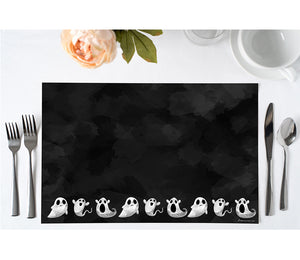 Modern Ghost Halloween Placemats Digibuddha