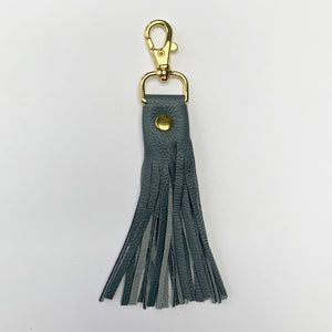 Genuine Leather Tassel, Grey