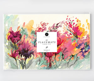 Floral Watercolor Modern Paper Placemats by Digibuddha