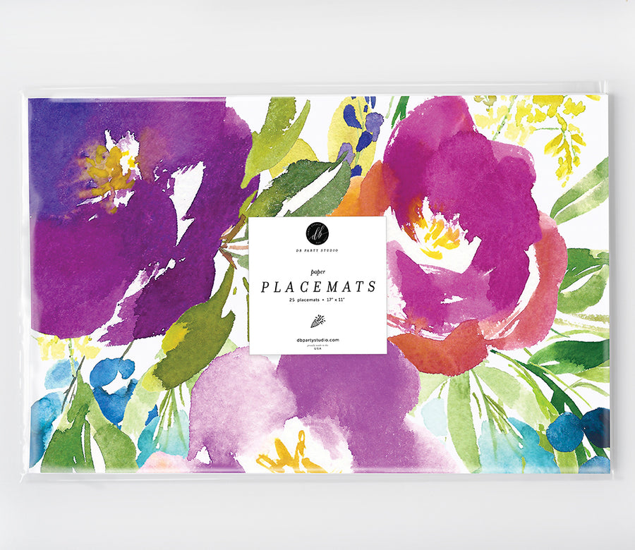 Island Watercolor Paper Placemats Dining Table Decor by Digibuddha