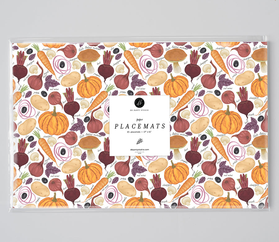 Harvest Thanksgiving Paper Placemats by Digibuddha