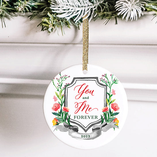 You And Me Forever Christmas Ornament, Personalized | 678