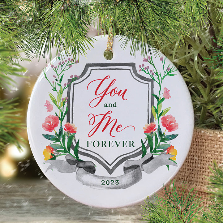 You And Me Forever Christmas Ornament, Personalized | 678