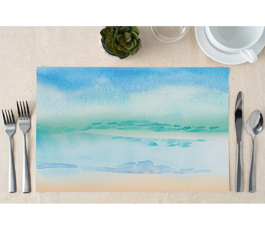 Ocean Beach Paper Placemats Island Inspired by Digibuddha