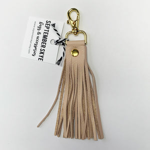 Genuine Leather Tassel, Blush Pink