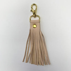 Genuine Leather Tassel, Blush Pink