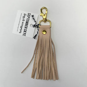 Genuine Leather Tassel, Blush Pink