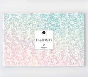 Pastel Lace Ombre Paper Placemats by Digibuddha