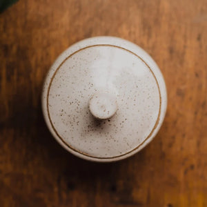 Glazed Ceramic Pinch Pot with Lid