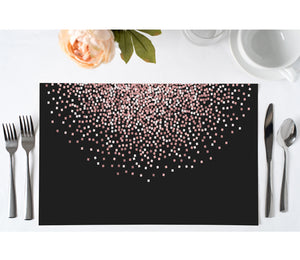 Pink Noir Paper Placemats for Graduation Party by Digibuddha