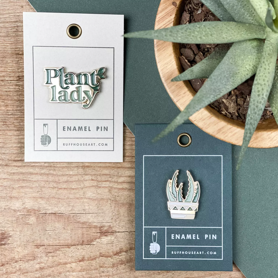 Plant Lady Enamel Pin