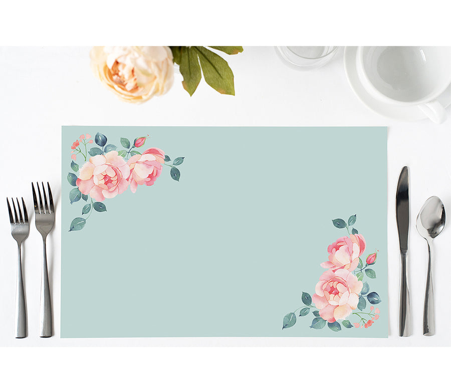 Rose Garden Paper Placemats for Mom's 60th Birthday by Digibuddha