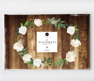 Rustic Rose Ring Paper Placemats by Digibuddha