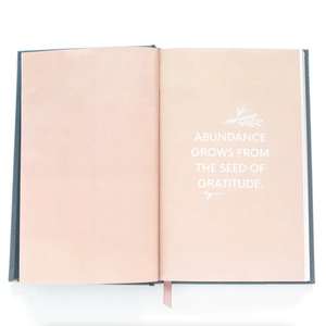 The Gratitude Journal Blue Linen Hardcover Book