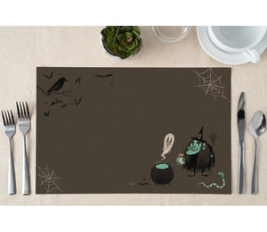 Witches Brew Halloween Paper Placemats for Spooky Fun Party by Digibuddha
