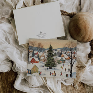 Cozy Little Christmas Town Folded Holiday Cards