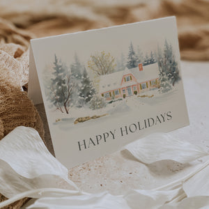 Peaceful Home Real Estate Agent Photo Christmas Cards