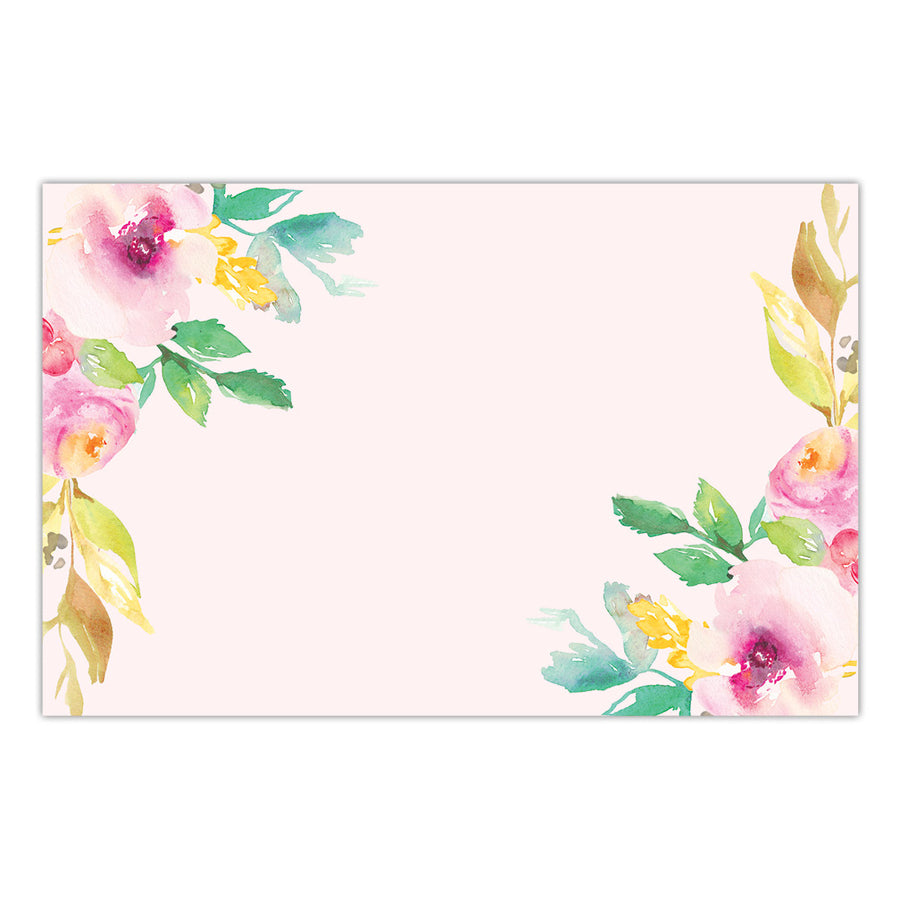 Whimsical Blush Blooms Paper Placemats