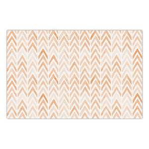 Orange Watercolor Chevron Print Paper Placemats by Digibuddha