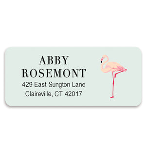 Flamingo Mint Address Labels | Abby