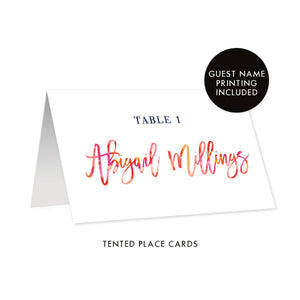 Bright Floral Place Cards | Abigail
