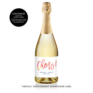 "Abigail" Engagement Champagne Labels